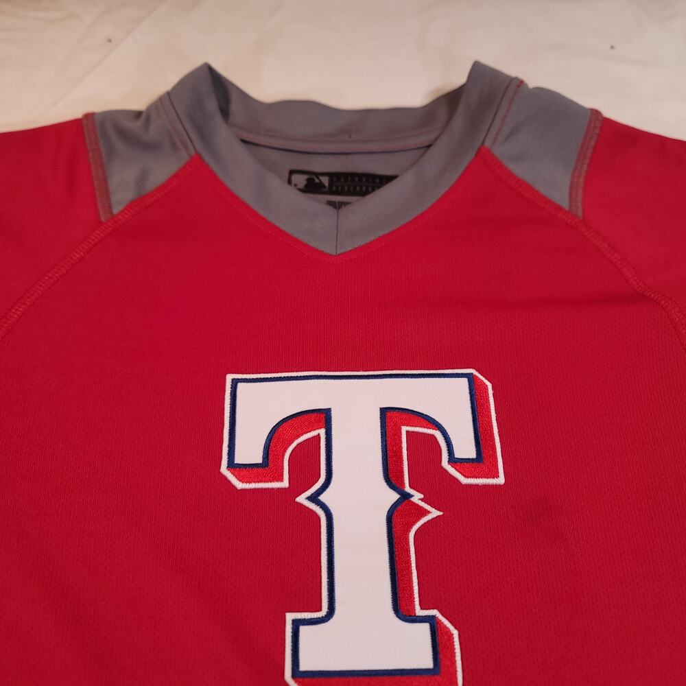 MLB Texas Rangers Casual Graphic Baseball T Shirt Mens Size Small S Red